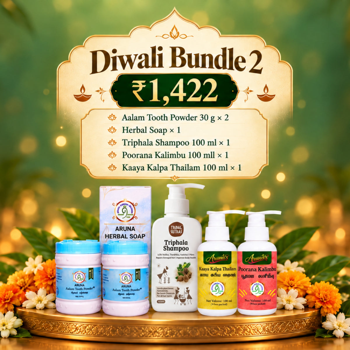 Diwali Herbal Hair & Body Care Bundle