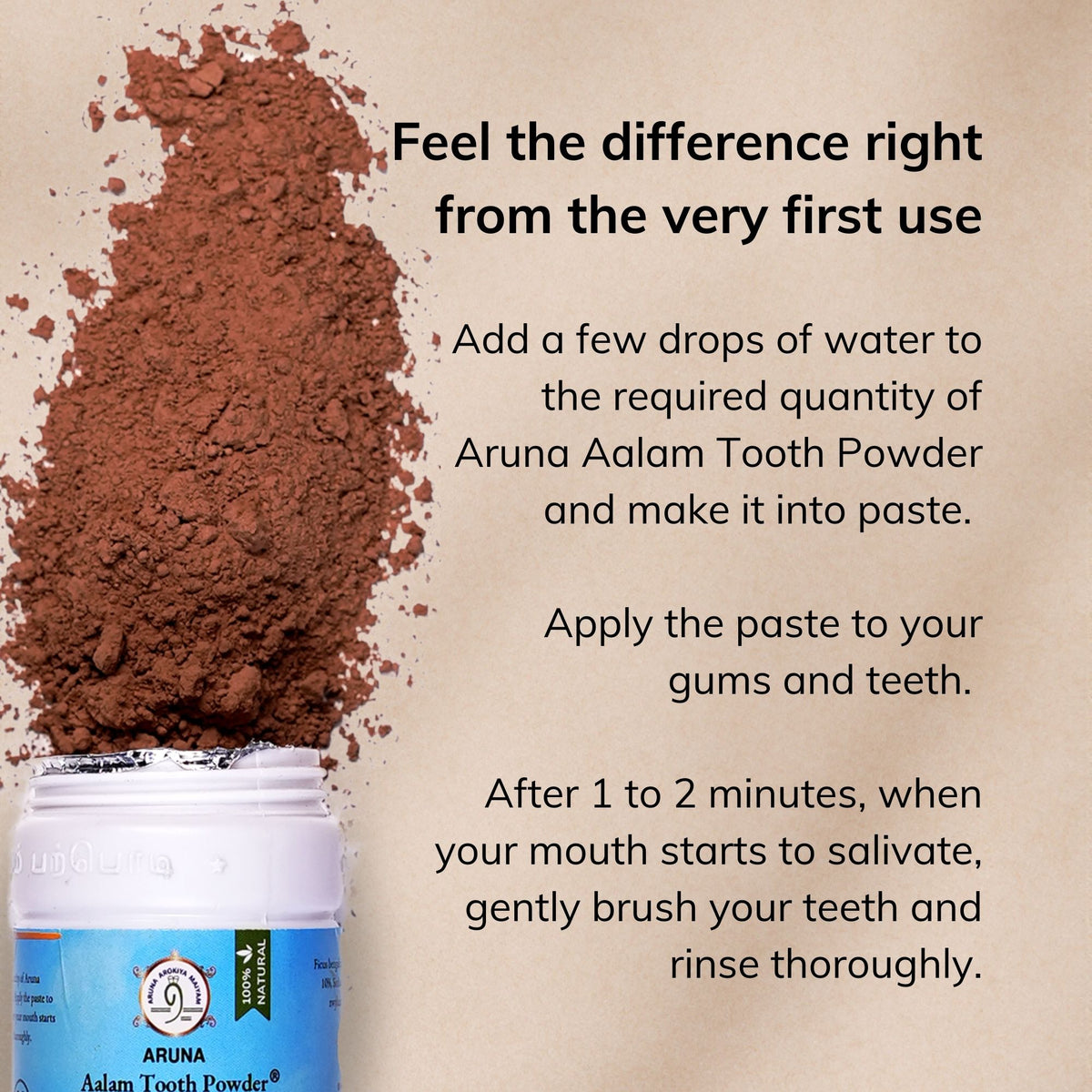 Aruna Aalam Tooth powder – Herbal Formula for Strong Permanent Teeth ...